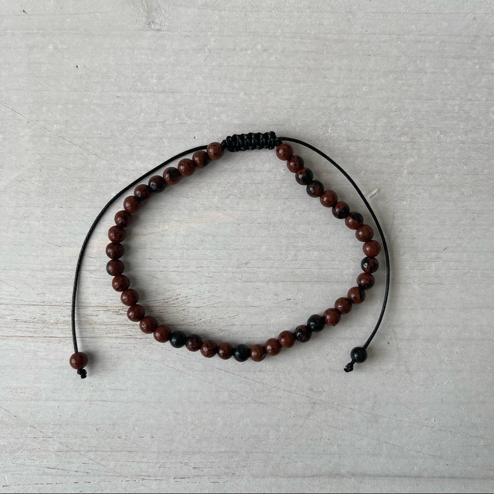 Braided Natural Stone Bead Bracelet